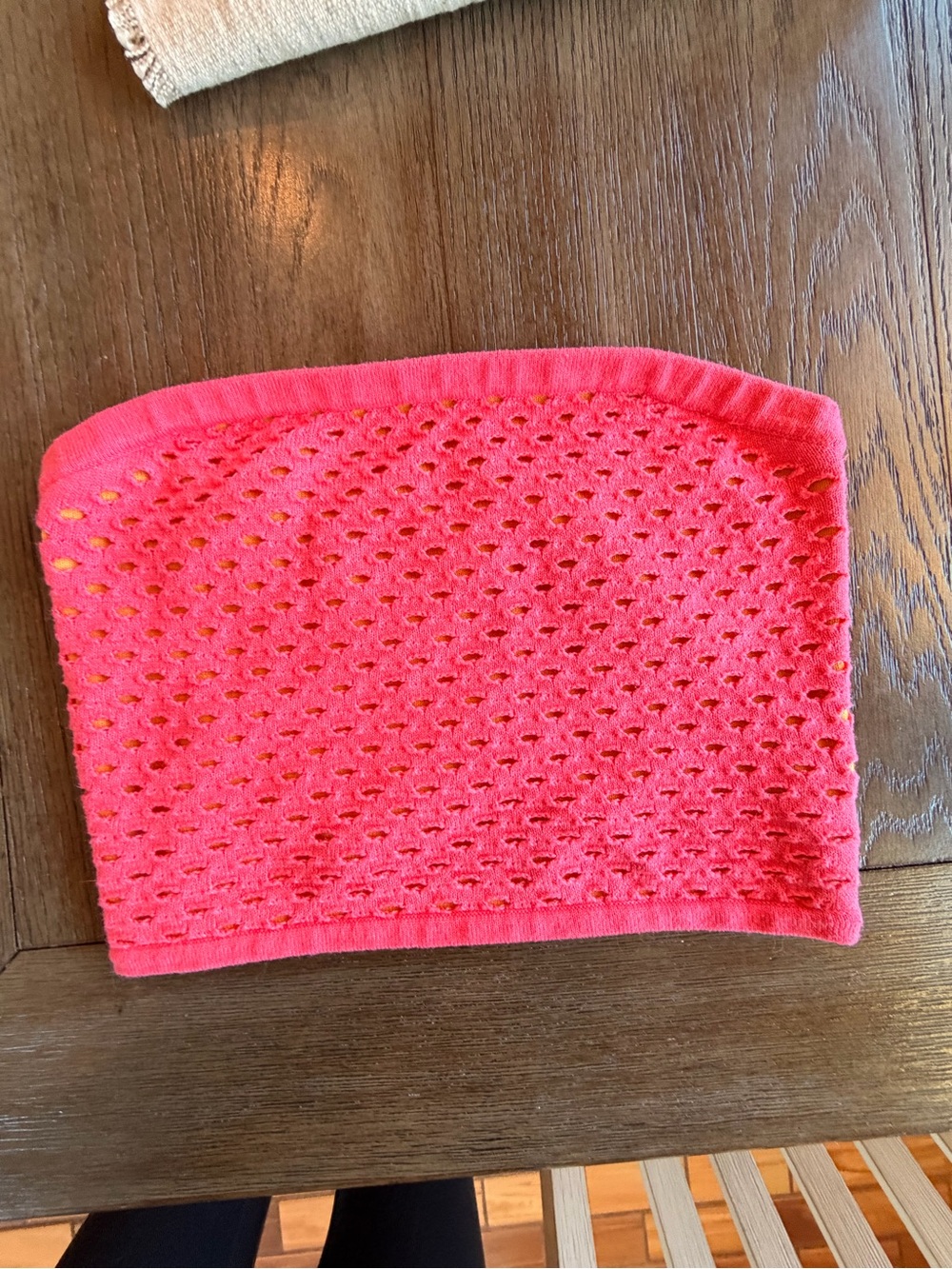 aerie Coral Pink Crochet Tube Top for Kids